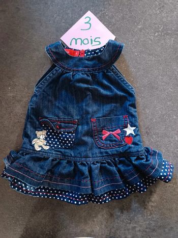 Robe en jean ourson 3 mois
