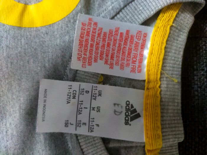 Tee shirt gris neuf 11/12 ans adidas garçon. - photo numéro 2