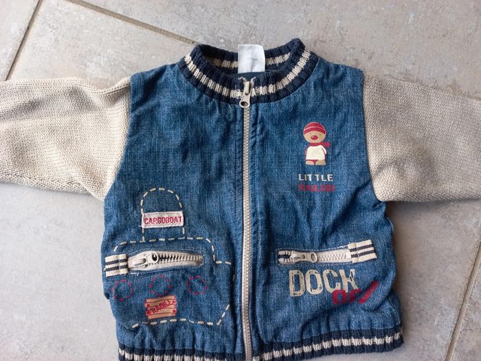 Pull gilet zippé 3 mois - photo numéro 2