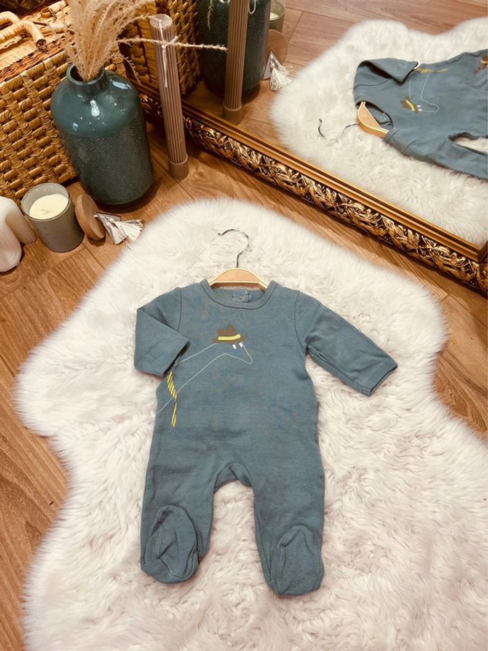 Taille 1 mois pyjama fin garçon Vertbaudet vert * girafe * 💙