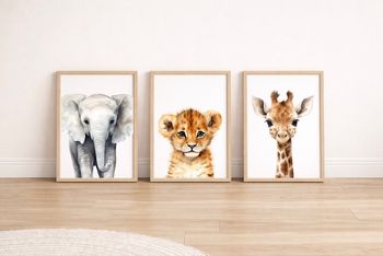 Lot de 3 affiches Safari