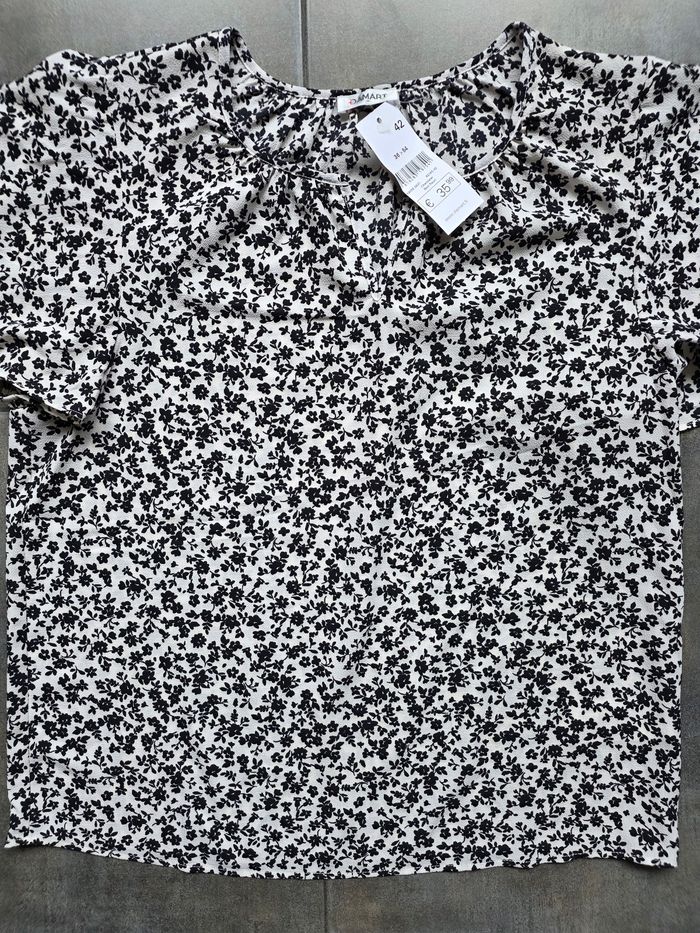 Joli chemisier fleuri 🩷 Manches Évasées 🩷Damart 🩷