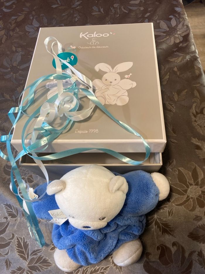 Doudou kaloo blanc et bleu - photo numéro 2