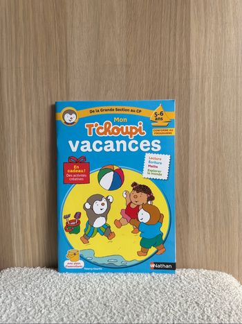 Cahier de vacances t’choupi de la grande section au CP