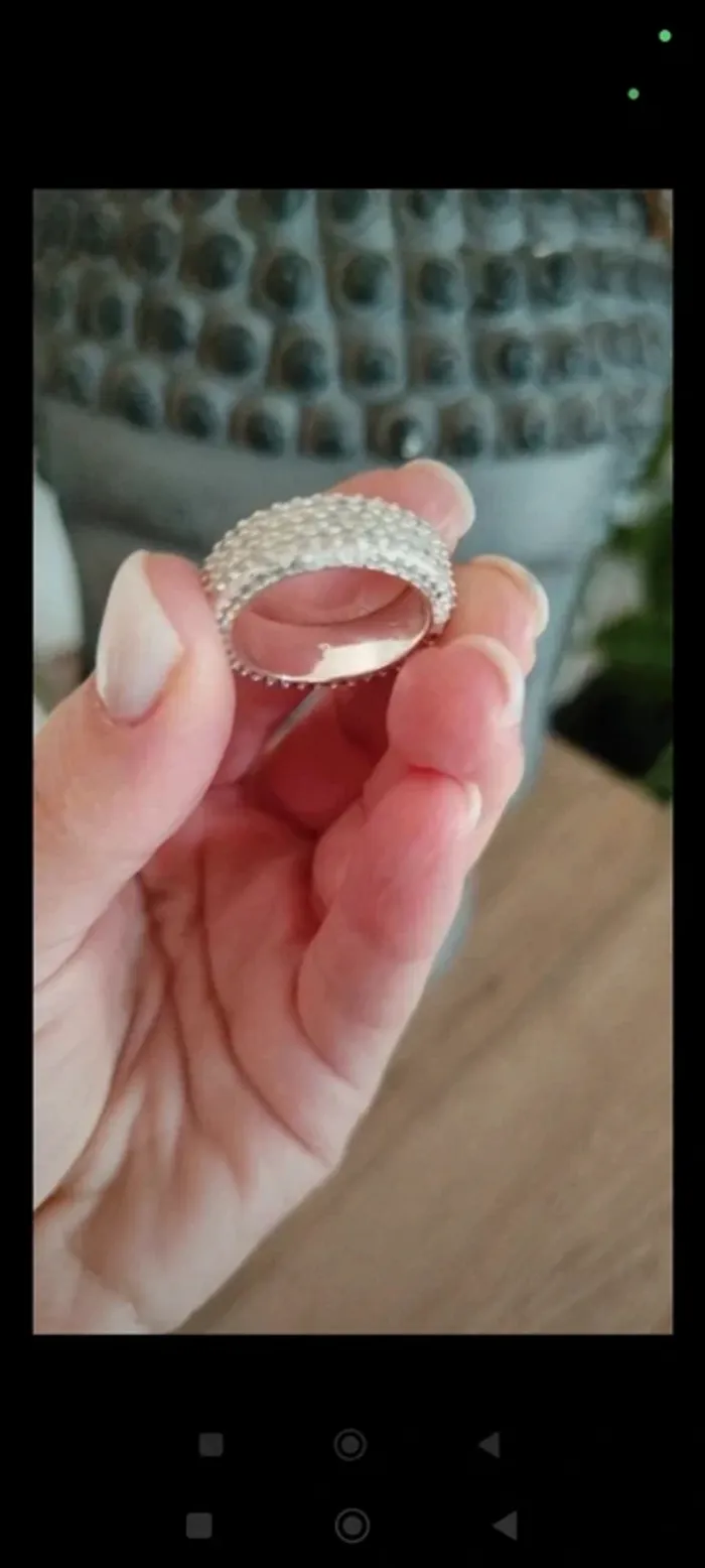 Bague 3 rangs strass - photo numéro 5