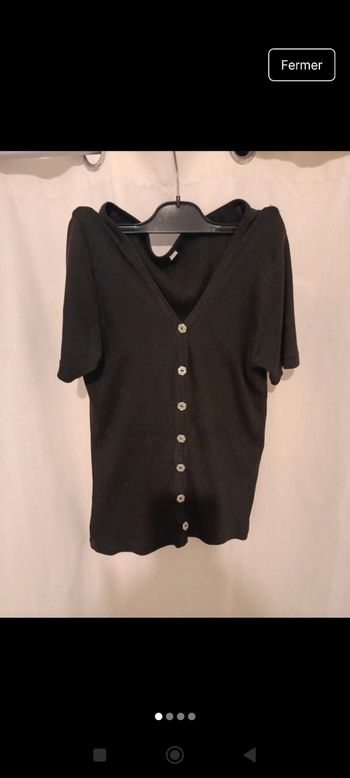 Gilet noir manches courtes affinités taille S