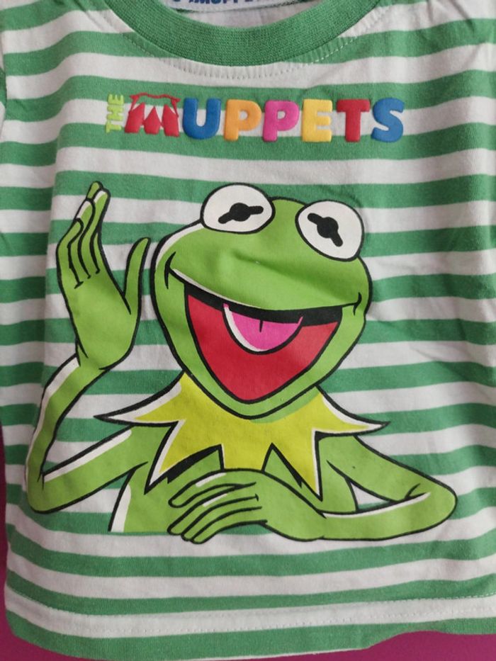Tee shirt manches longues garçon muppets Disney taille 6/9 mois b7 - photo numéro 2