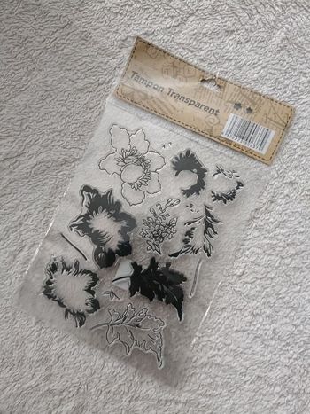 Tampons transparents fleurs