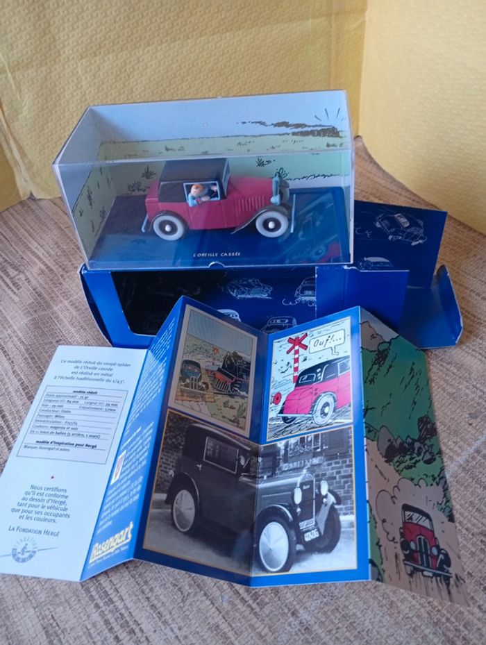 En voiture Tintin l'oreille cassée Hergé moulinsart - photo numéro 2