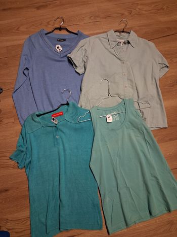 Lot tee-shirt + chemise + débardeur + pull léger taille M 38 
