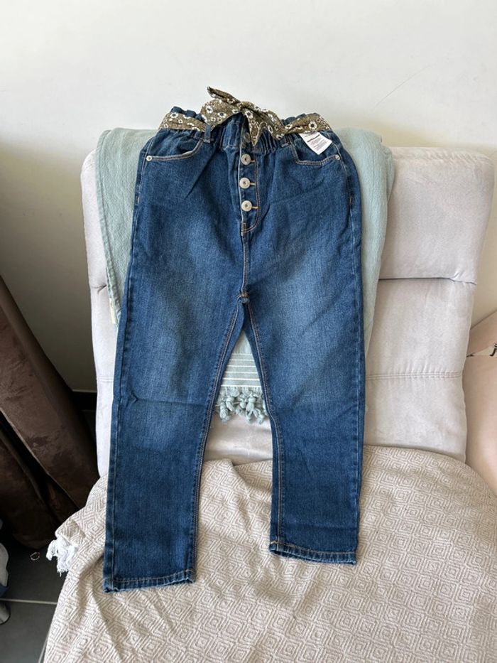 Jeans paperbag 10ans vertbaudet