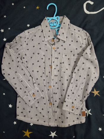 Chemise à rayures "bateaux" _ T.122/128