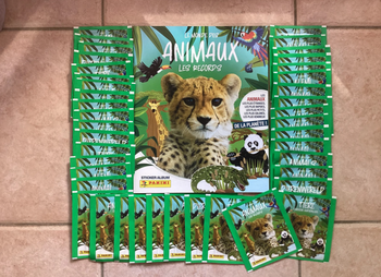 Panini - Le Monde des Animaux, Les Records - Album + 40 Pochettes Neuves