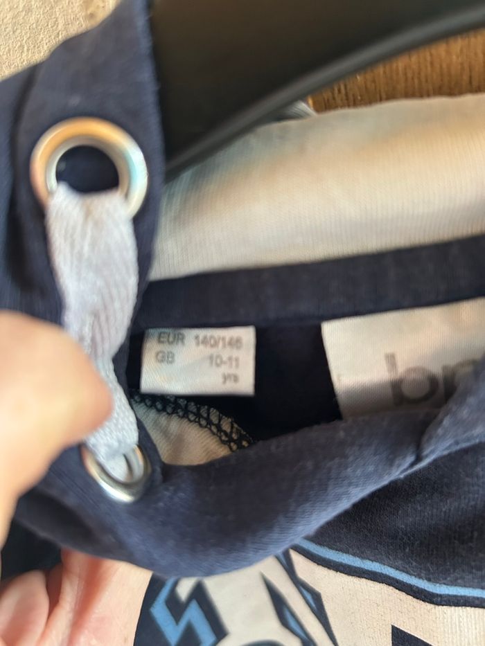 Sweat à capuche bleu marine 10/11 ans - photo numéro 3