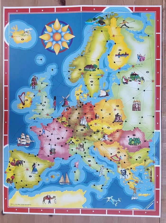 Voyage en Europe - Jeu vintage - photo numéro 3