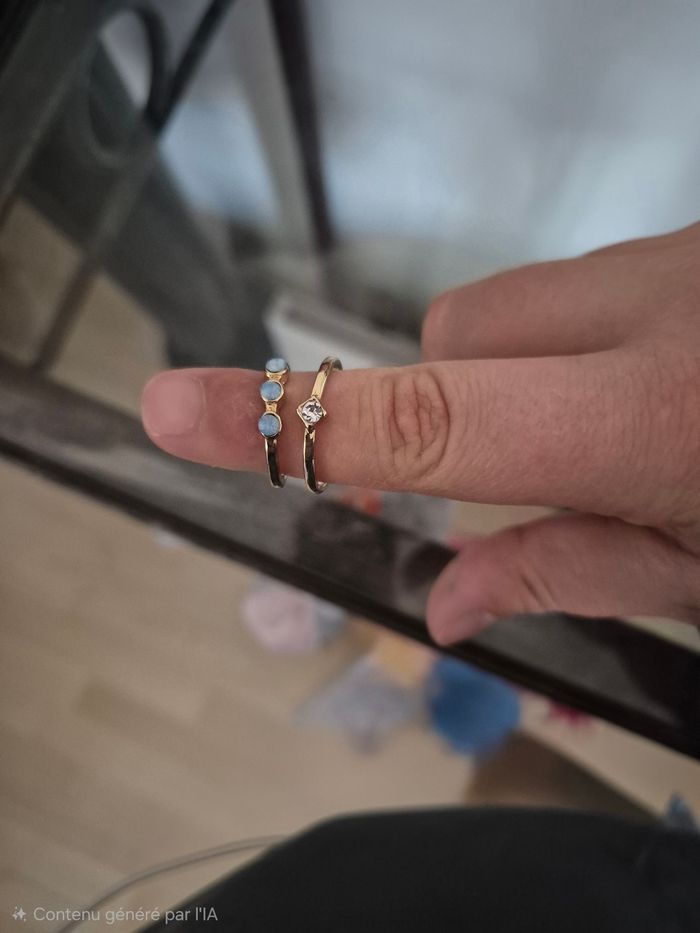 Lot de 2 bagues fantaisies