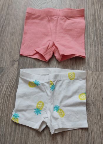 Lot de 2 shorts coton bio 12 mois
