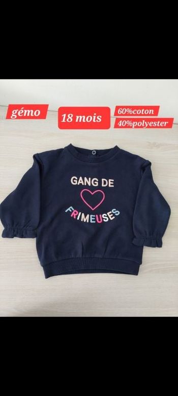 Pull gang de friteuses fille 18mois