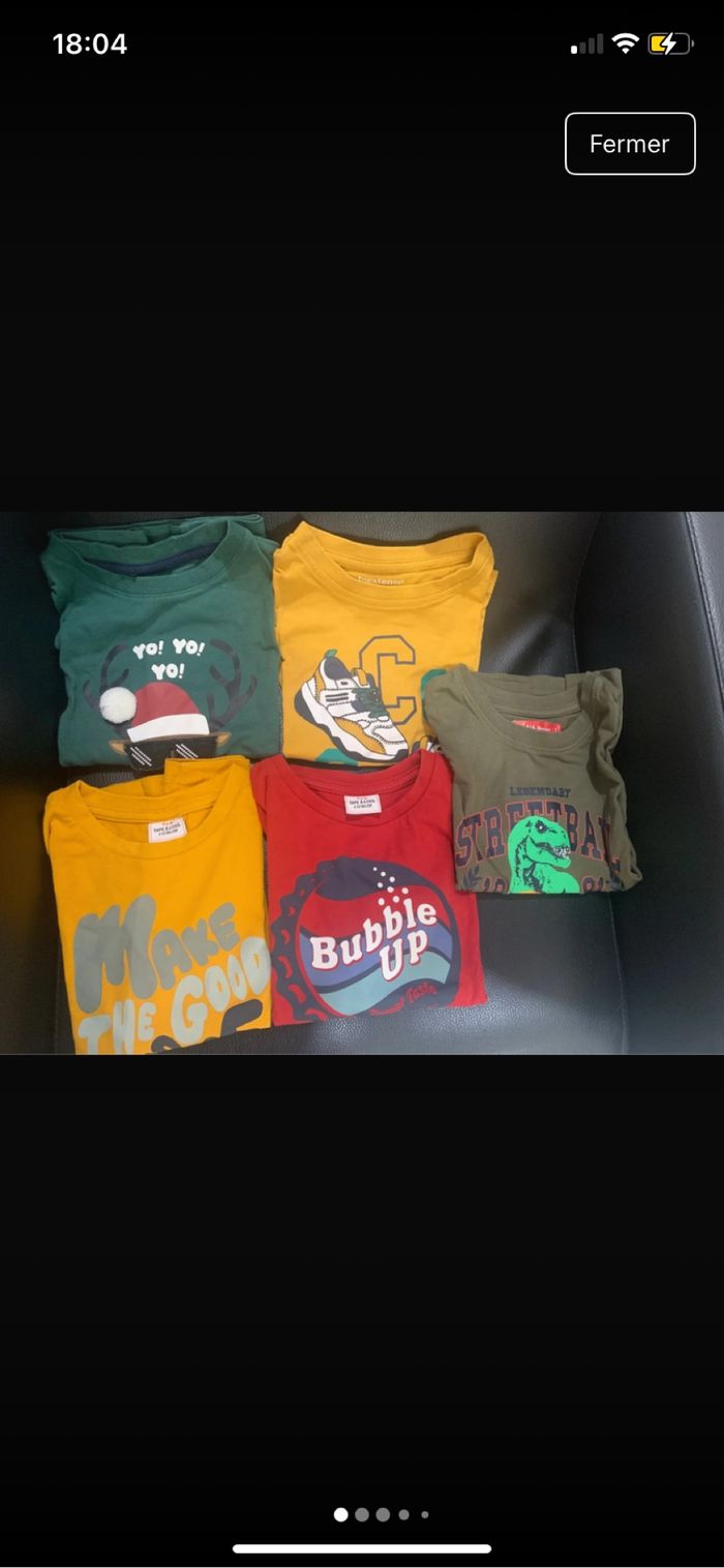 Lot tee shirt manches longues