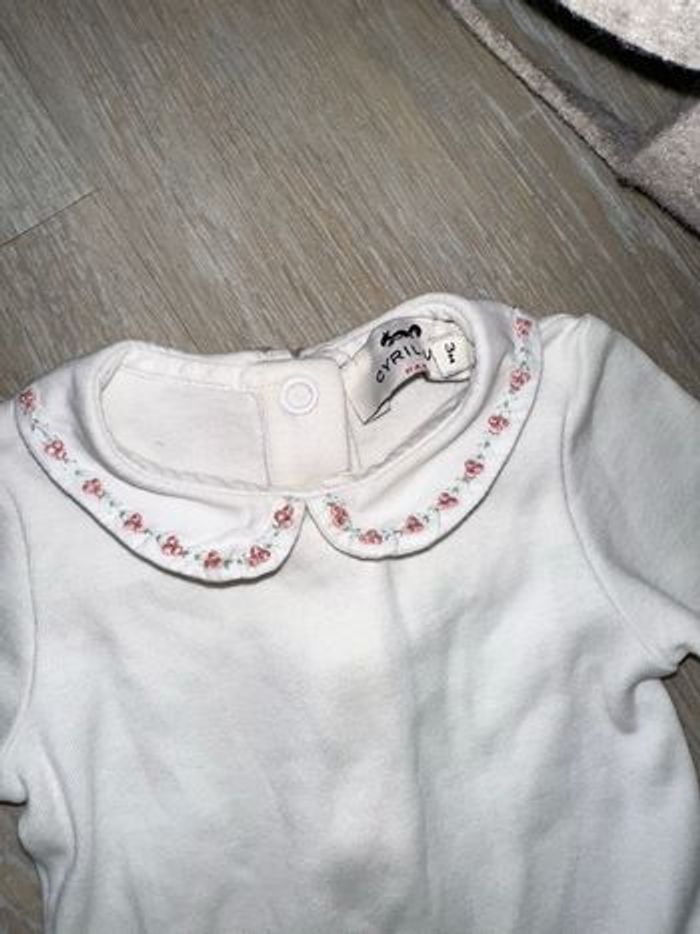 Body avec col Claudine fleuri 3M - Cyrillus - photo numéro 2