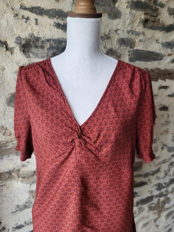 Blouse manches courtes rouille terracota Yessica Taille 38