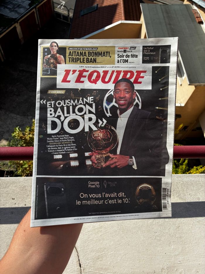 Journal L’Équipe Édition Ballon D’or - Neuf