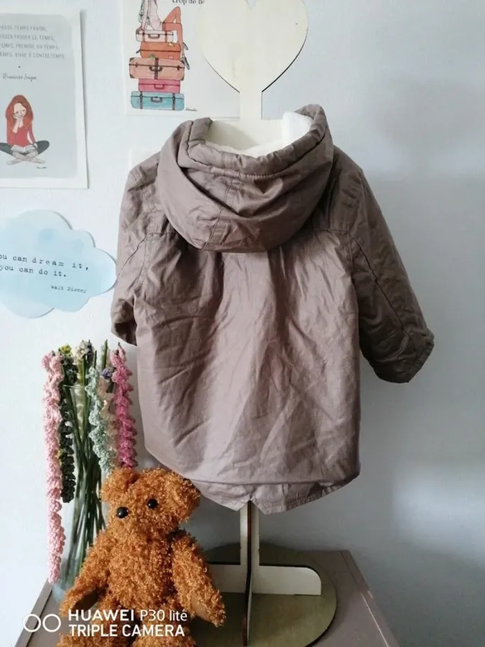 Veste coupe-vent Sucre d'orge – 6-9 mois – Beige/marron - photo numéro 2