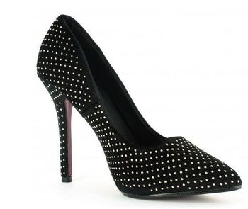 Escarpin Noir Neuf avec strass – T39 - Talons 11 cm