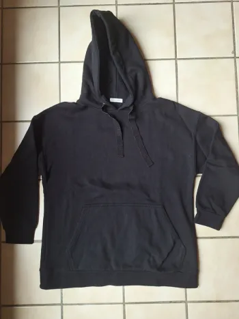Long sweat capuche noir Cache Cache S