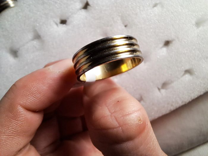 Bague acier inoxydable dorées - photo numéro 4