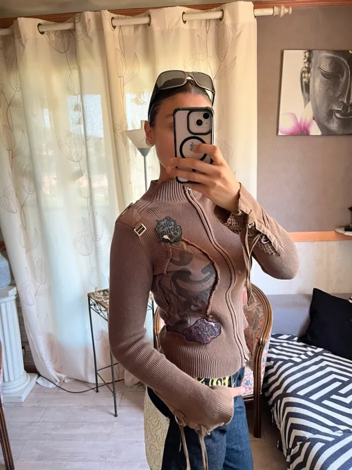 Veste y2k 2000yer grunge destroy streetwear drip baggy cargo - photo numéro 3