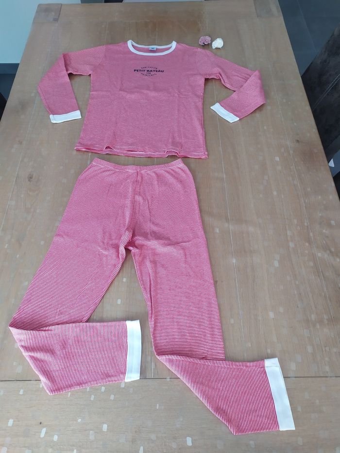 Pyjama rayé Petit Bateau taille 12 ans - photo numéro 2