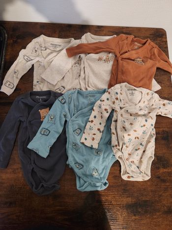 Lot de 6 bodies manches longues 