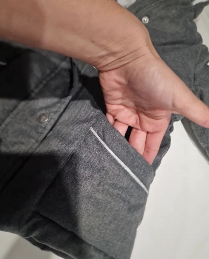 Beau manteau gris chaud Taille 6 ans - photo numéro 5