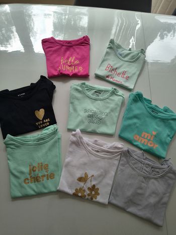 Lot de 8 Tshirt bébé fille
