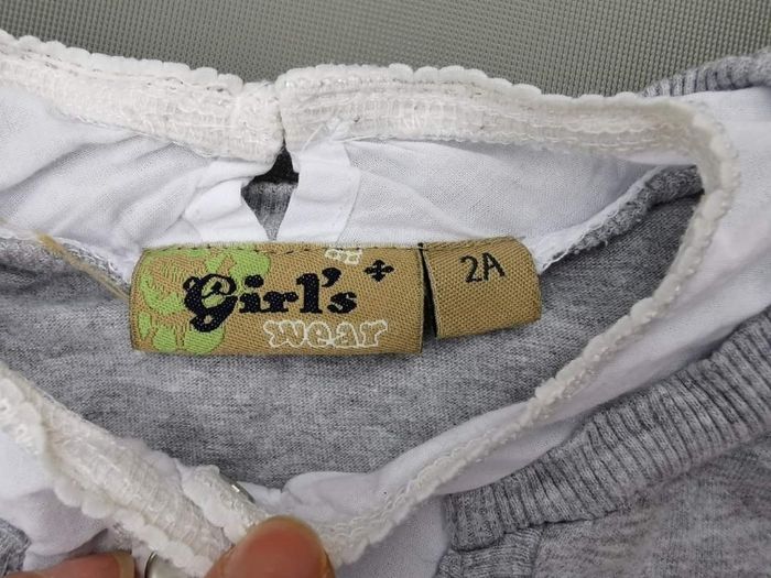 Gilet 2 ans fille gris et blanc girl wear - photo numéro 2