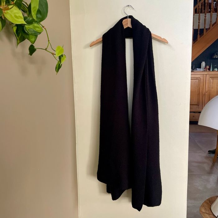 Écharpe noire Bizzbee en grosse maille unisexe Longue et chaude Parfaite automne/hiver V066 - photo numéro 2