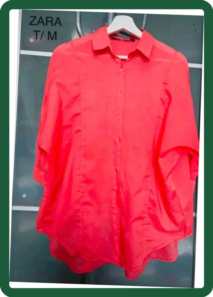 Superbe chemise été Oversize couleur Corail T/M