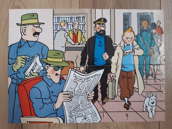 Puzzle Tintin Hôtel Cornavin 60 pièces complet et poster Nathan 1994 - photo numéro 4