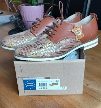 Derby femme cuir