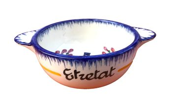 Bol à oreilles   Etretat  Faïence Peint main