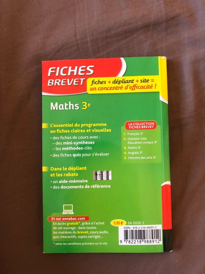 Lot mes fiches pour le brevet - photo numéro 5