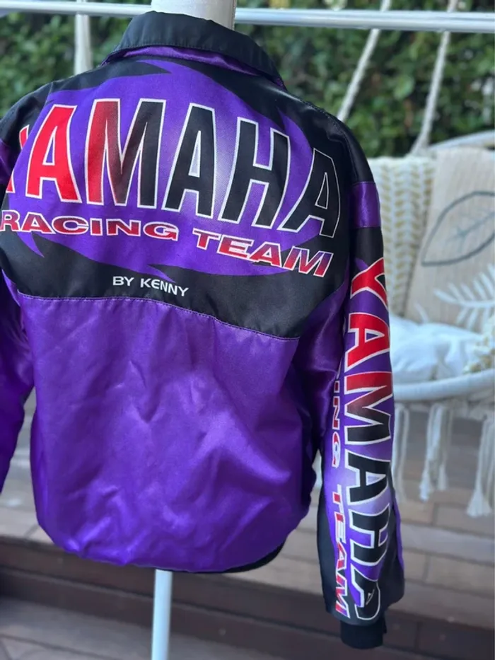 Veste de moto racing Yamaha by Kenny violet et noir taille XS/S oversize unisex - photo numéro 11