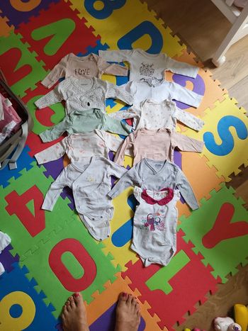 Lot de 11 bodies taille 3 mois