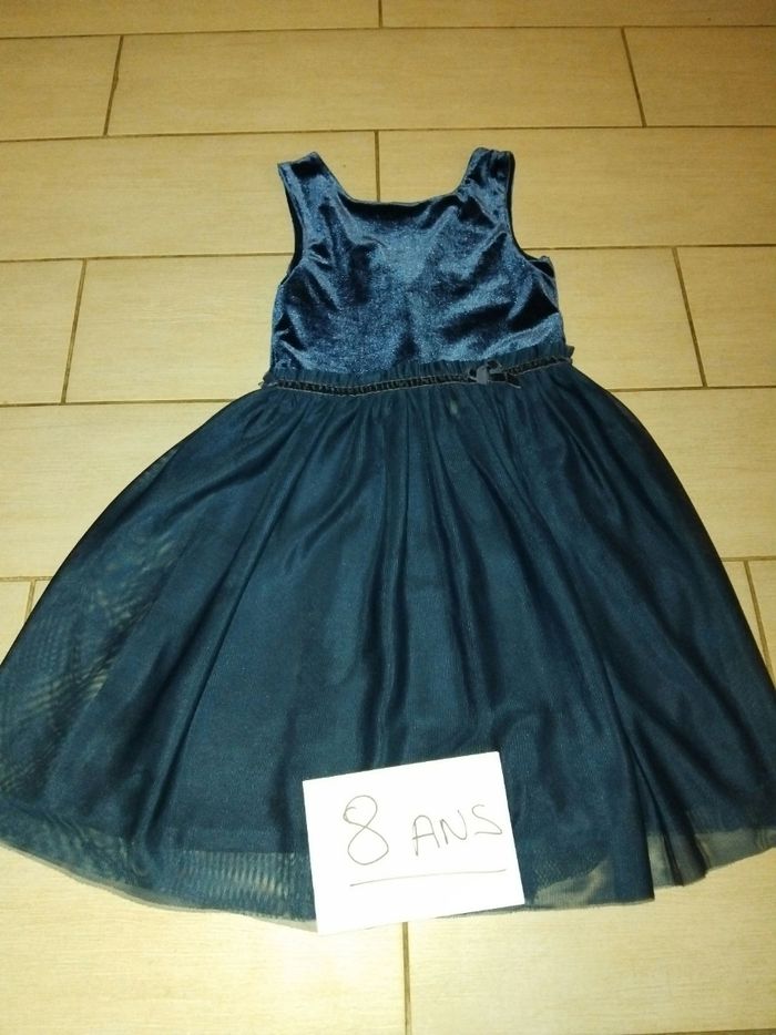 Robe soirée bleu fille 8 ans