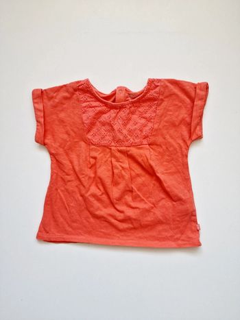 Obaïbi - Tee-shirt manches courtes, col rond, broderies (18 mois)