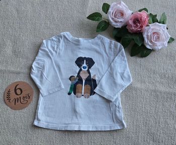 T-shirt manches longues Obaibi 6 mois très bon état 