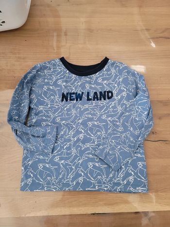 T-shirt bleu imprimé Storytelling 4 ans