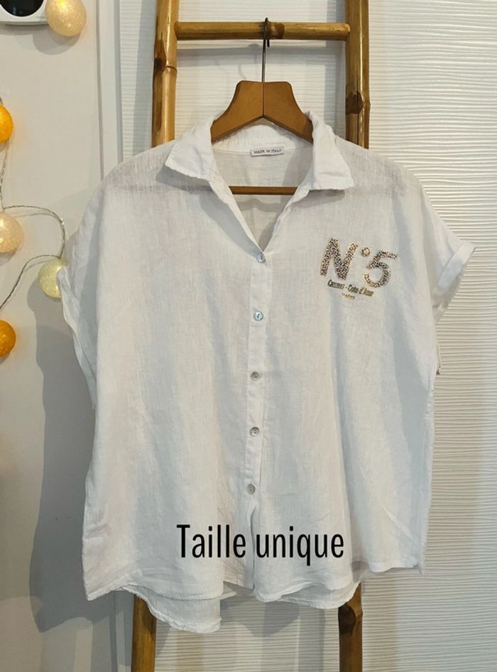 Chemise en lin neuve - taille unique