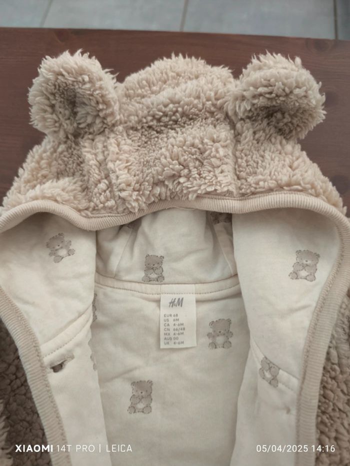 Gilet marron clair mixte 6mois H&M - photo numéro 5